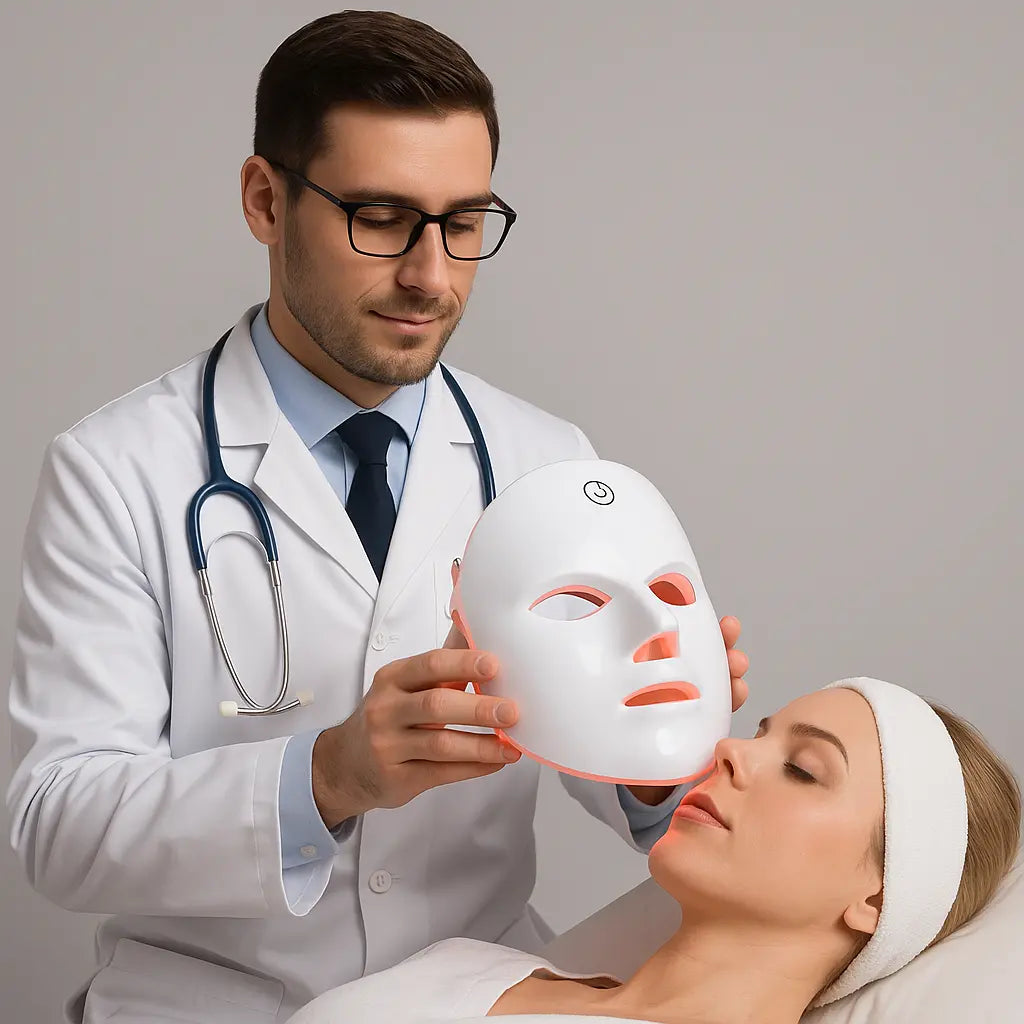 Kit LED Beauty Routine  Maschera Coreana LED + 10 Maschere Coreane al Collagene + Guida Anti-Age Esclusiva