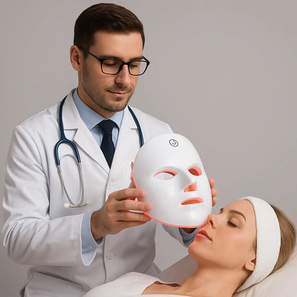 Kit LED Beauty Routine  Maschera Coreana LED + 10 Maschere Coreane al Collagene + Guida Anti-Age Esclusiva